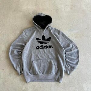 Vintage 2000s Grey Adidas Essential Hoodie Size XL